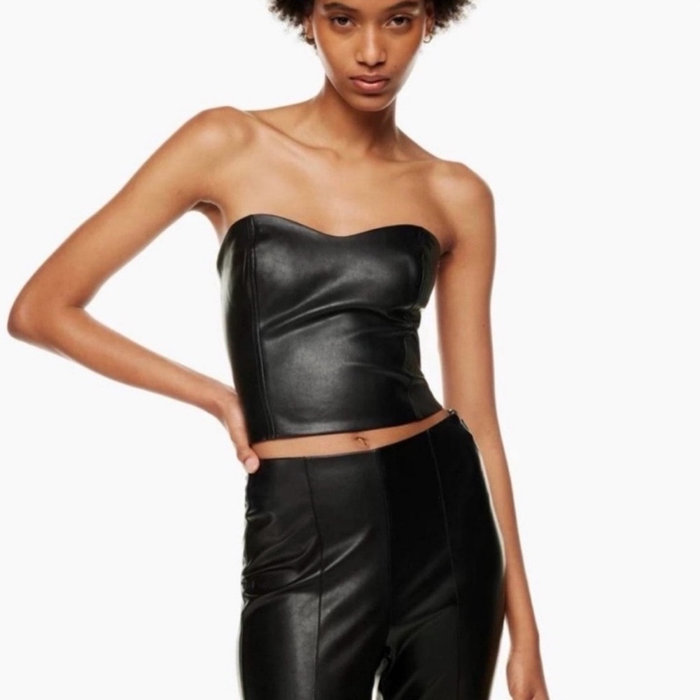 Aritzia Babaton Cindy Faux Leather Bustier